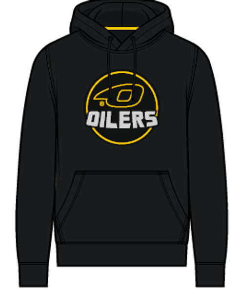 Svart hettegenser med Oilerslogo - dame