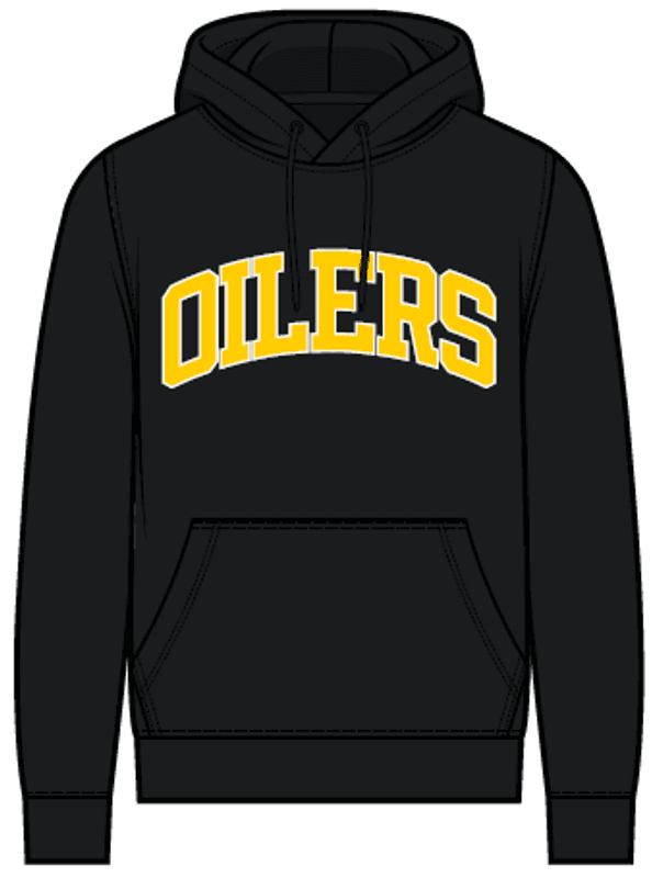Hettegenser sort med Oilers - dame
